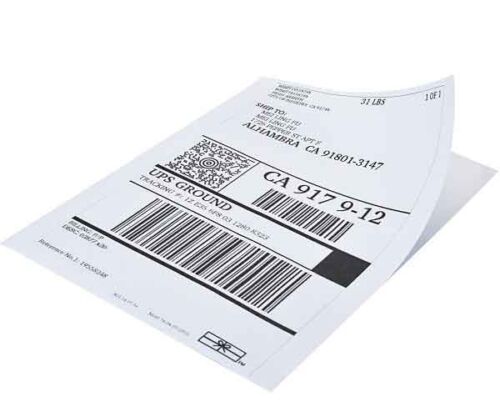 logistics shipping label