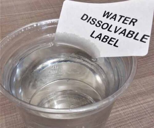 Etiquetas solubles en agua