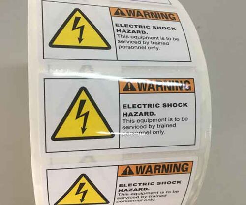 Figyelmeztető elektromos címkék