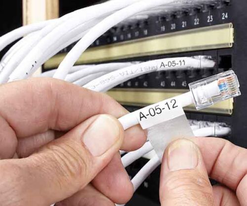 Увийте около етикетите на кабелните проводници