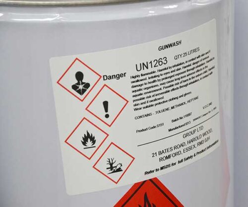 Etiquetas resistentes a productos químicos y a la abrasión