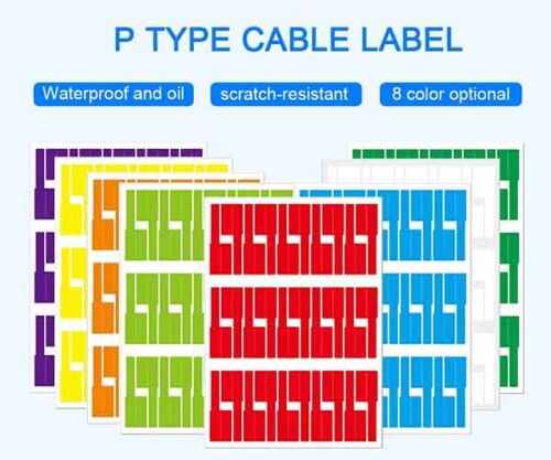 P тип кабелни етикети