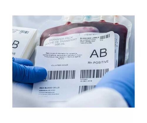 blood bag label