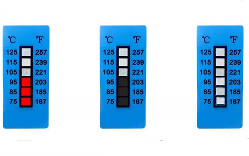 Temperature indicator label