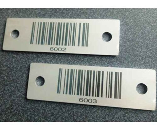 metal barcode label